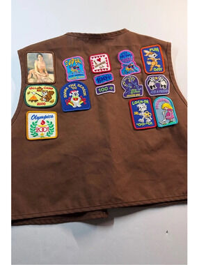 Vintage 2000s Girl Scouts Brownie Vest Large Plus With 25+ Patches